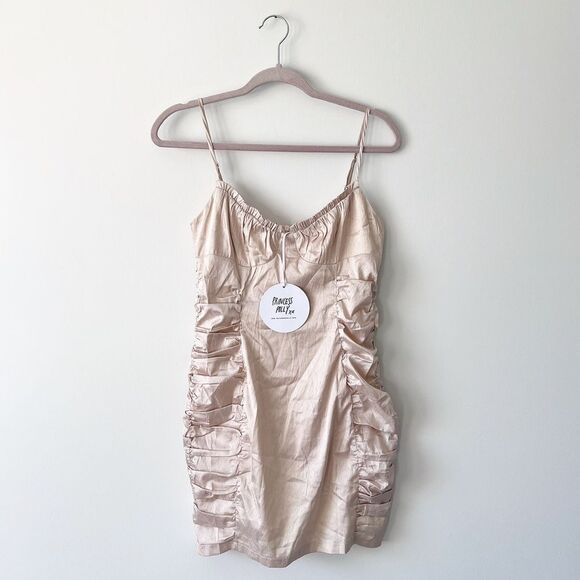 Nwt Princess polly Sabir‎ mini dress in beige Women’s Size 6 - Picture 7 of 10